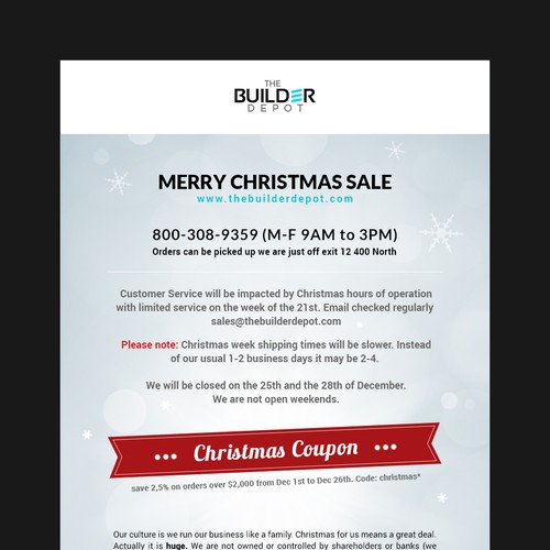Christmas e-coupon design