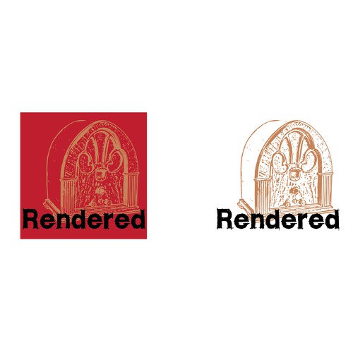 Logo for Rendered, an awesome, scrappy podcast/radio show about creativity