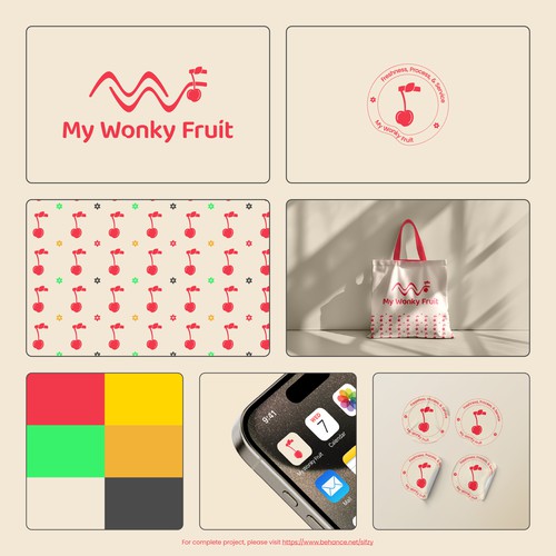 My Wonky Fruit Logo and Brand Identity Design