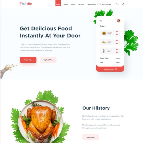 Food Landing page