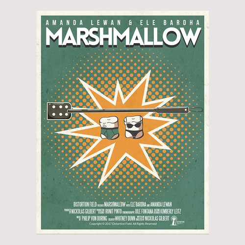 Design a movie poster for the short film "Marshmallow"