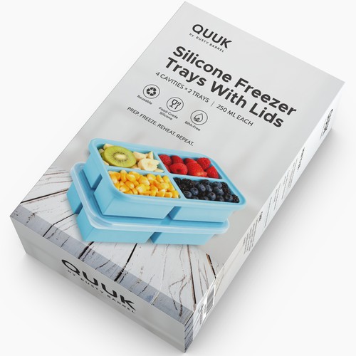 Create packaging for my soup freezer trays. 4 pack
