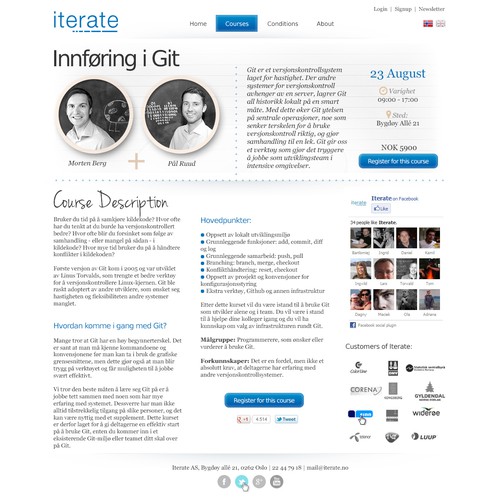 website design for Iterate Institute