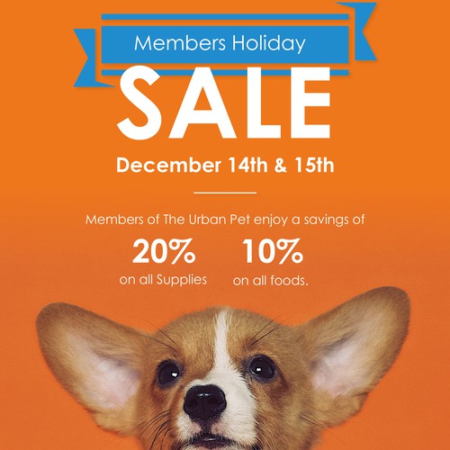 Pet shop holiday sale flyer