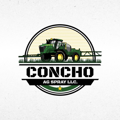 Emblem logo concept for Concho AG Spray