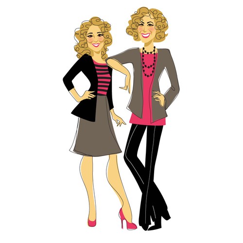 2 Real Estate Women Caricatures