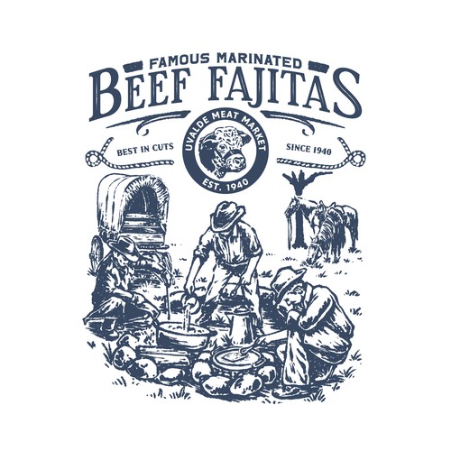 Vintage Western Shirt for Meat Market