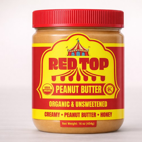 Vintage-Inspired Branding & Label Design for Organic Peanut Butter