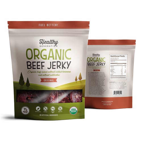 Packaging Design for Organic Beef Jerkey