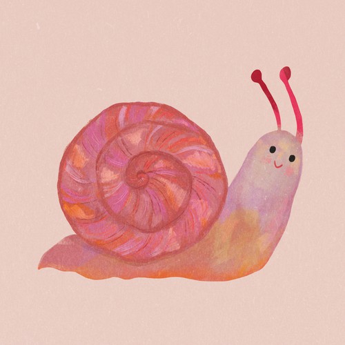 Character design - snail illustration