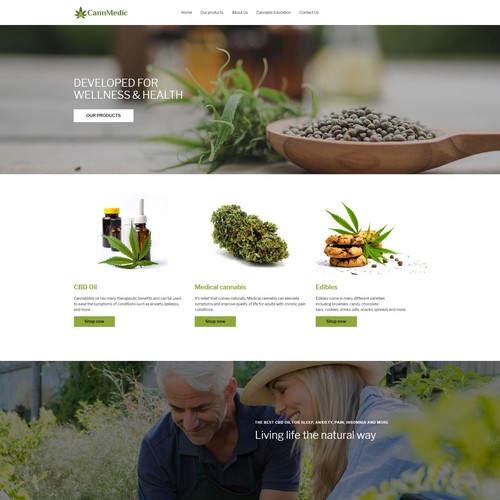 Ecommerce website for cbd indystry