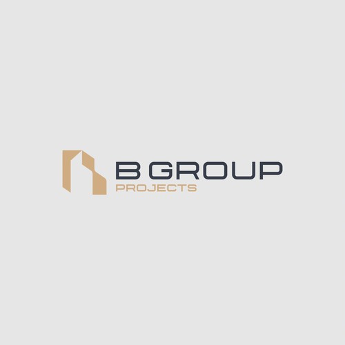 Simple letter "b" building logo concept