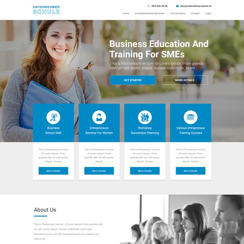 Education Institute website design