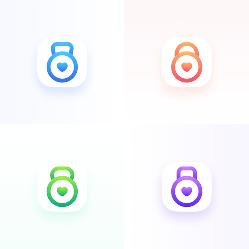 Clean and minimalist app icon for gym app