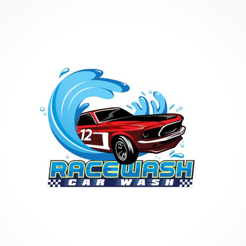 Create the next logo for RaceWash Car Wash