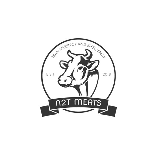  logo for a disruptive new farmer owned meat company.