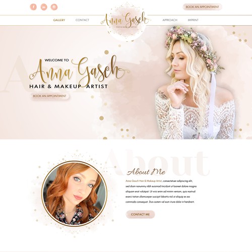 Creative New webdesign for Hair and Makeup Artist 