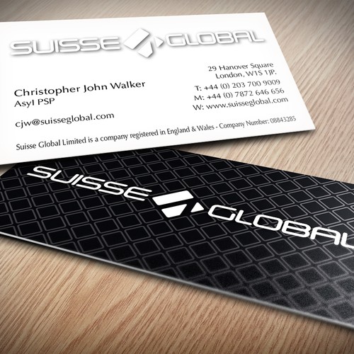 Suisse Global Logo submission business card
