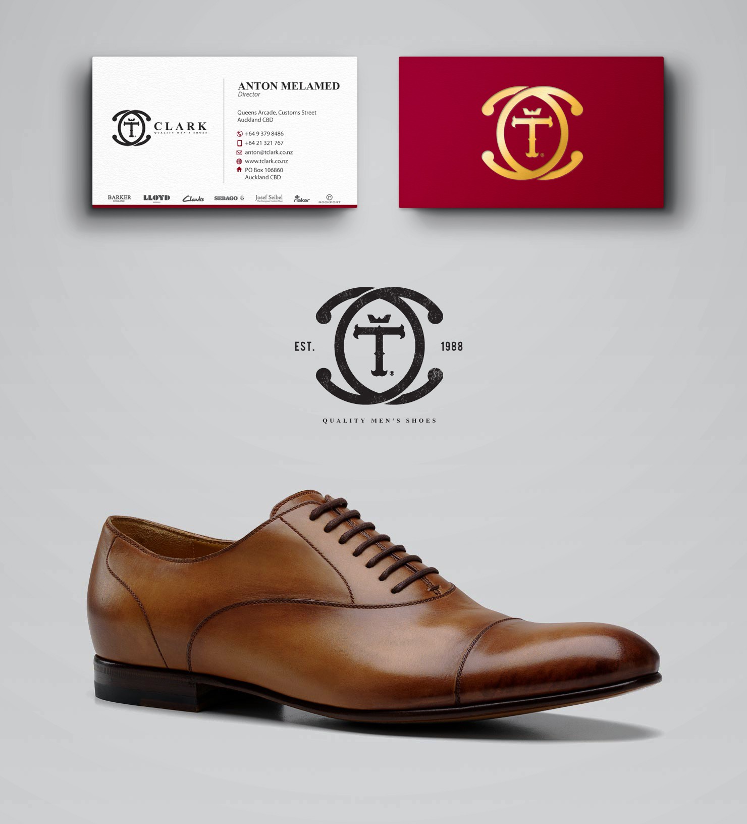 New logo and business card design for country's oldest men's specialized footwear store