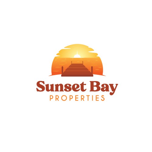 Sunset Bay Properties logo design concept