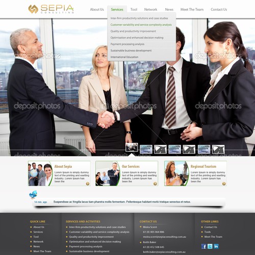 Create the next website design for Sepia Consulting