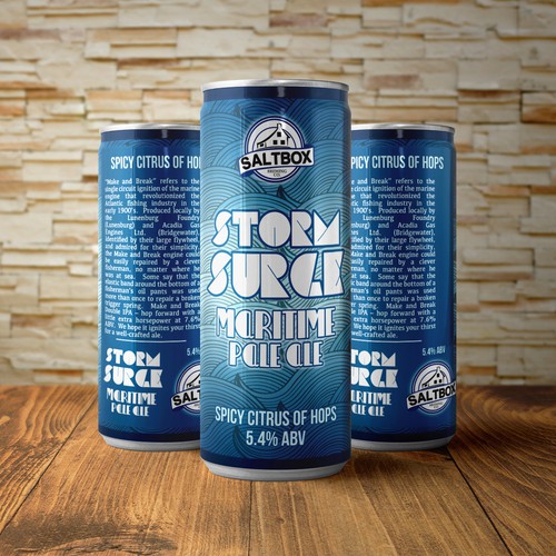 Storm Surge beer can label