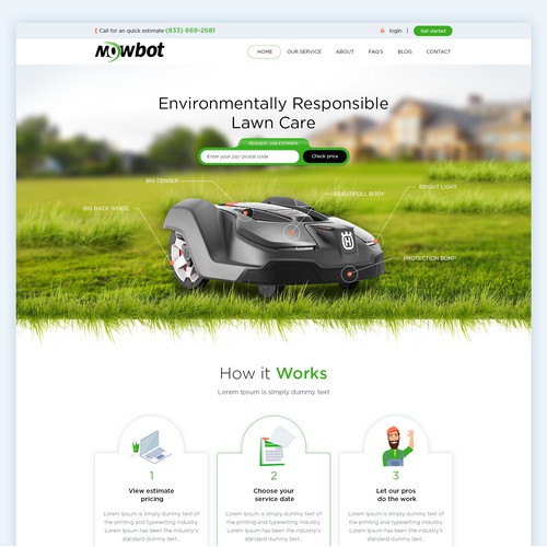 Website design for lawn care industry