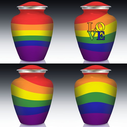 Diseño ganador para una urna de cremación LGBT
