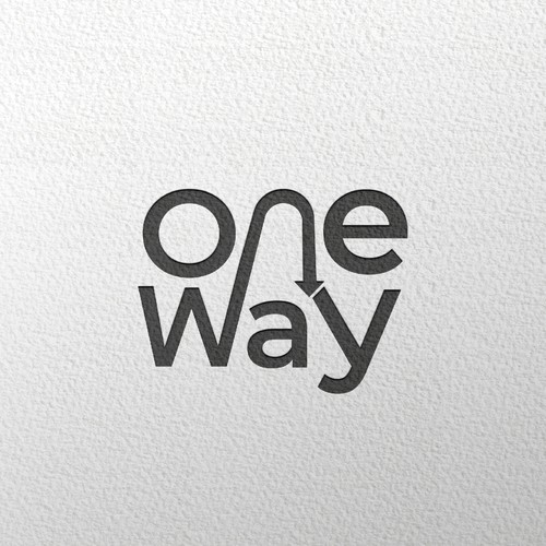 one way coffee shop logo design