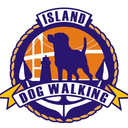 Create a bold, edgy, nautically inspired logo for Dog Walking inNewport, RI