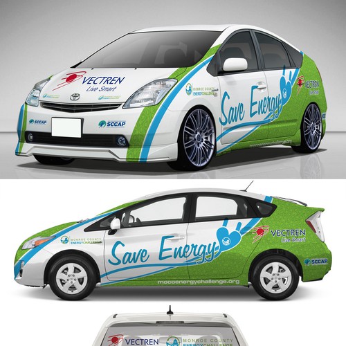 Mobilize a community to save energy with an engaging, colorful vehicle wrap