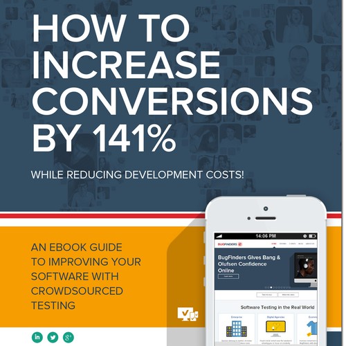 Using existing bold & fun design - design ebook for software testing company, BugFinders