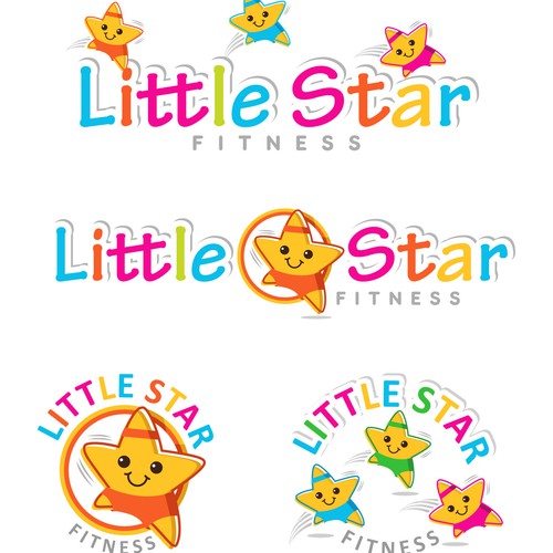 Create a unique logo that is fun, bright, sporty and eye-catching for Little Star Fitness.