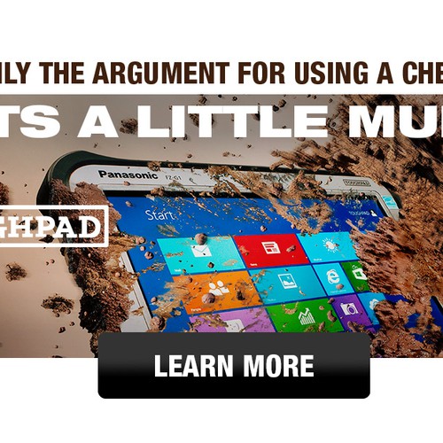Eye catching banner ads for the latest rugged tablet pcs!