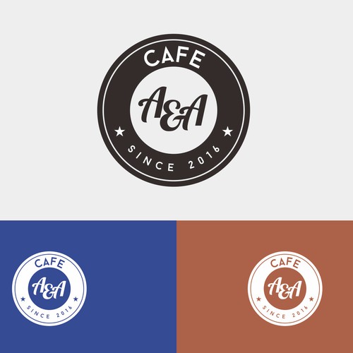 Bold clasic logo for A&A cafe