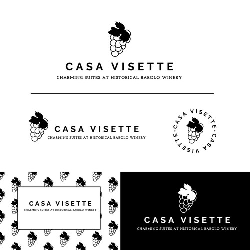 Logo concept for a boutique hotel designed in an historical Barolo winery