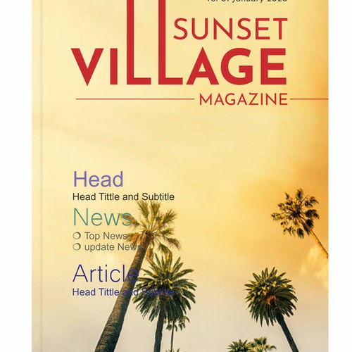 Sunset village magazine cover