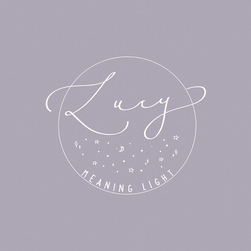 "Lucy, meaning light" logo
