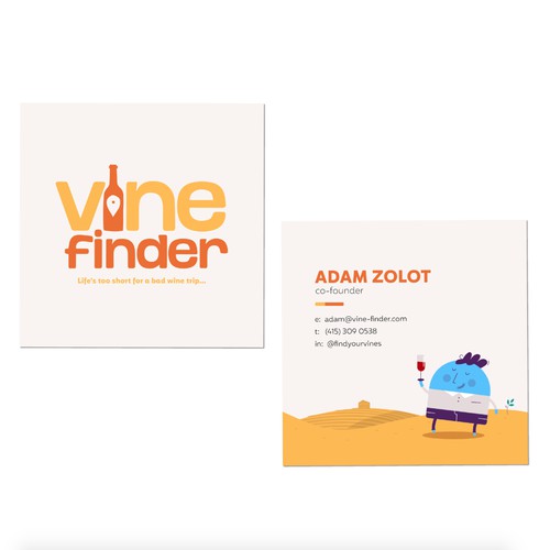 Fun Square Business Card Design