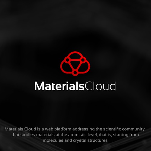 High tech scientific research logo for MaterialsCloud