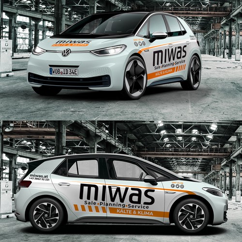 Full car wrap design for MIWAS Company