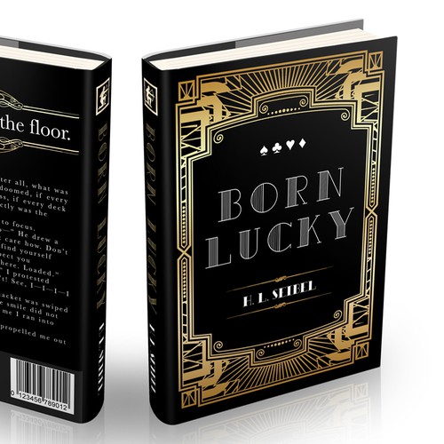 Create a compelling 20's/30's style book cover involving Luck.