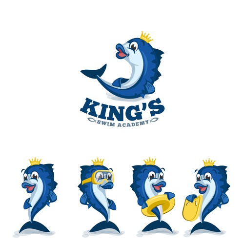 Logo/Mascot Design Concepts for King's Swim Academy
