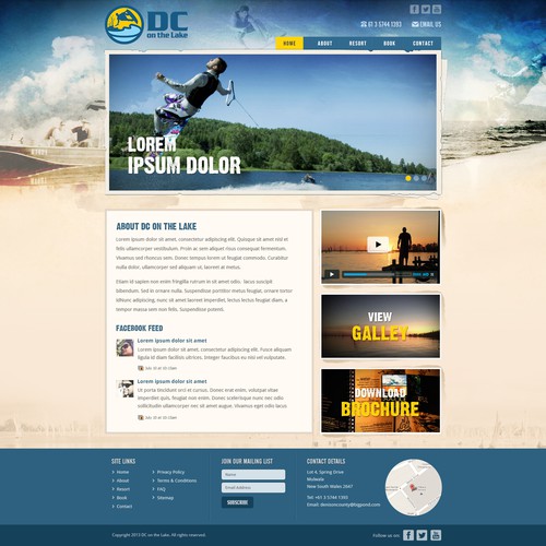 DC on the Lake needs a new website design