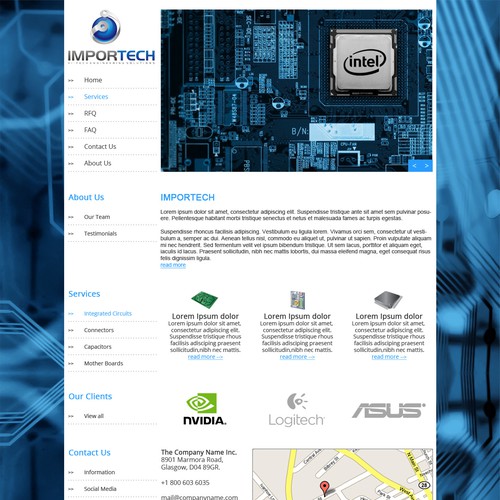 New website design wanted for ImporTech, Inc.