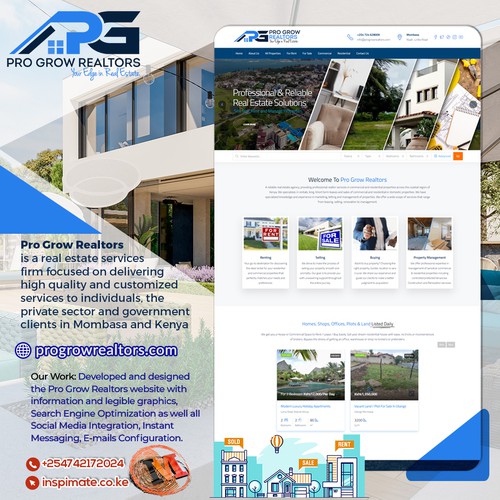 Pro Grow Realtors Website Design