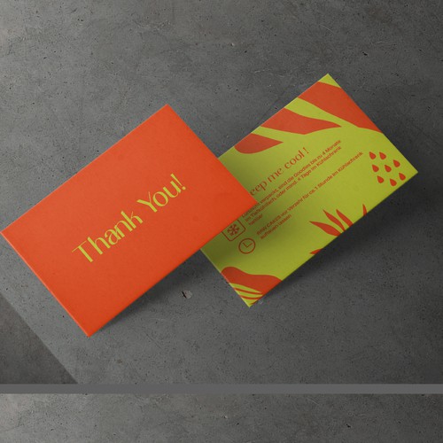 Bold and bright thank you card for Vera.s Goodies