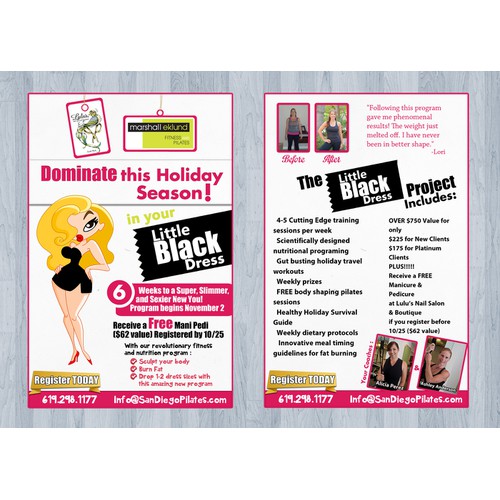 Little Black Dress Contest and postcard