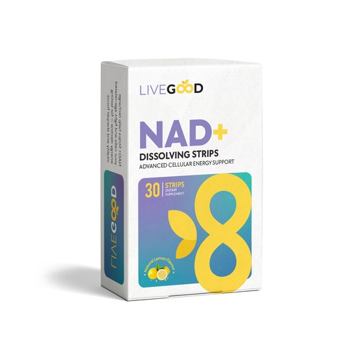 NAD+ Energy & Longevity Supplement Packaging Design