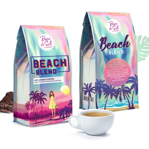 Holographic Coffee packaging design